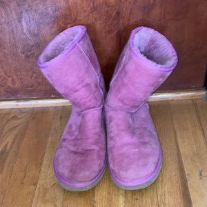 Pink ugg boots, size seven